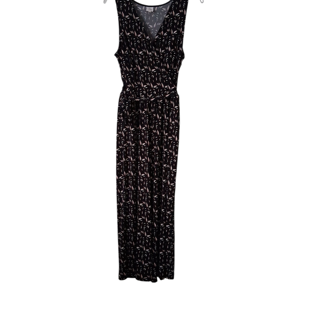 Kayleigh Black Geometric Print Wide Leg Jumpsuit Size M
